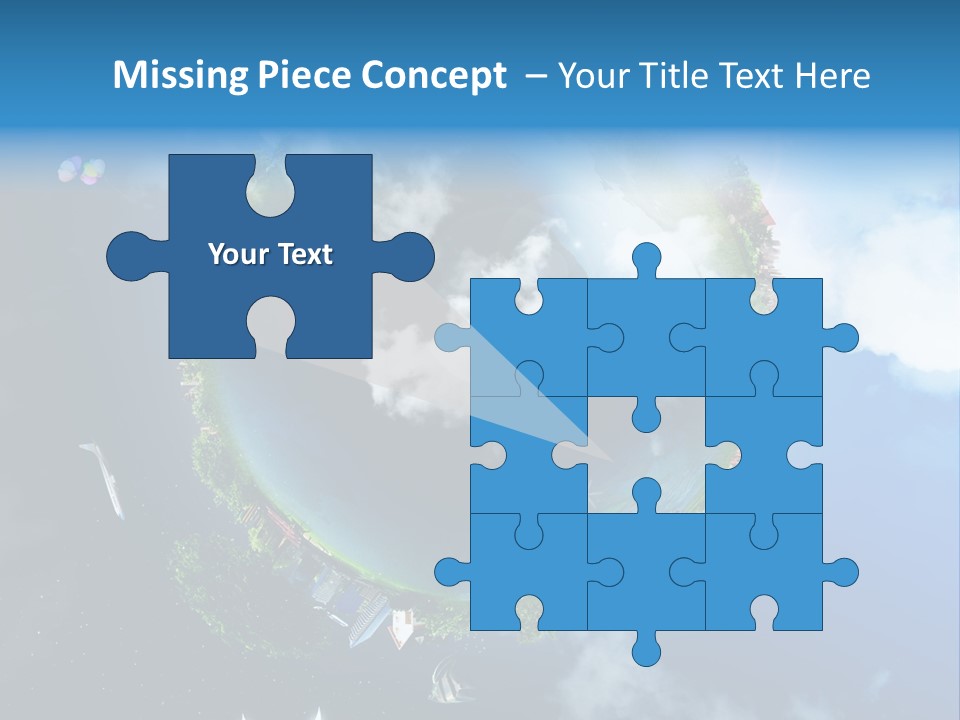 Blue Seasons Lawn PowerPoint Template