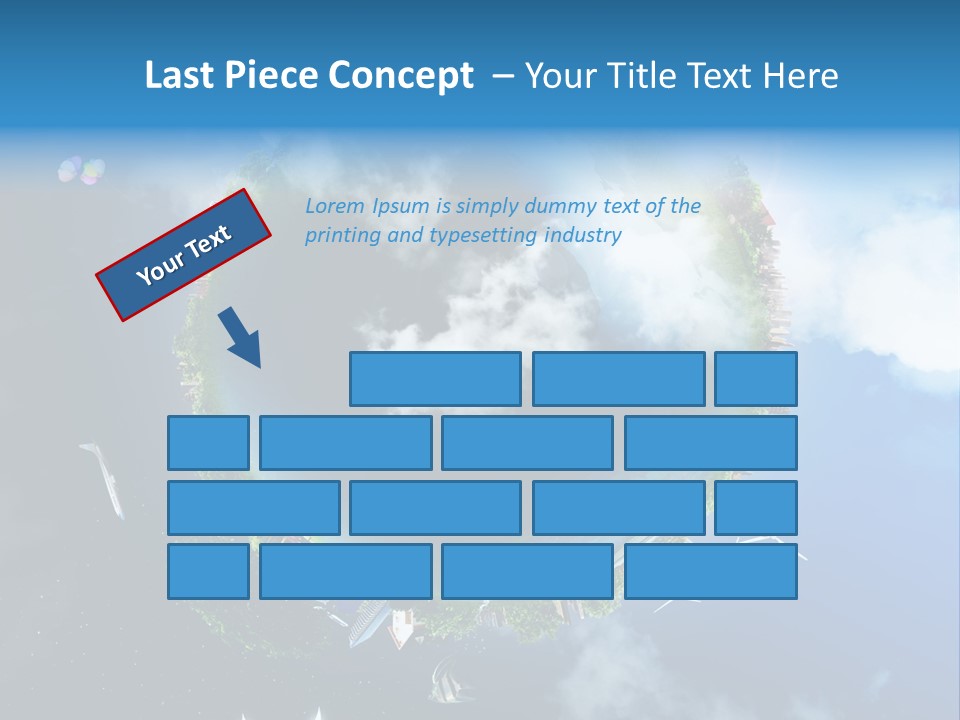 Blue Seasons Lawn PowerPoint Template