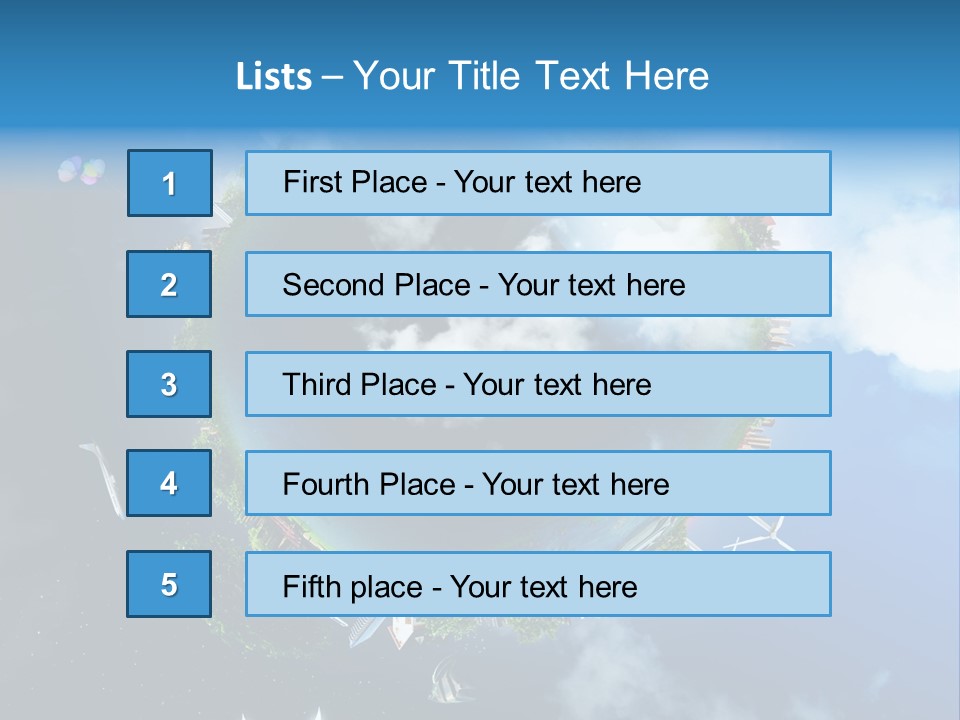 Blue Seasons Lawn PowerPoint Template