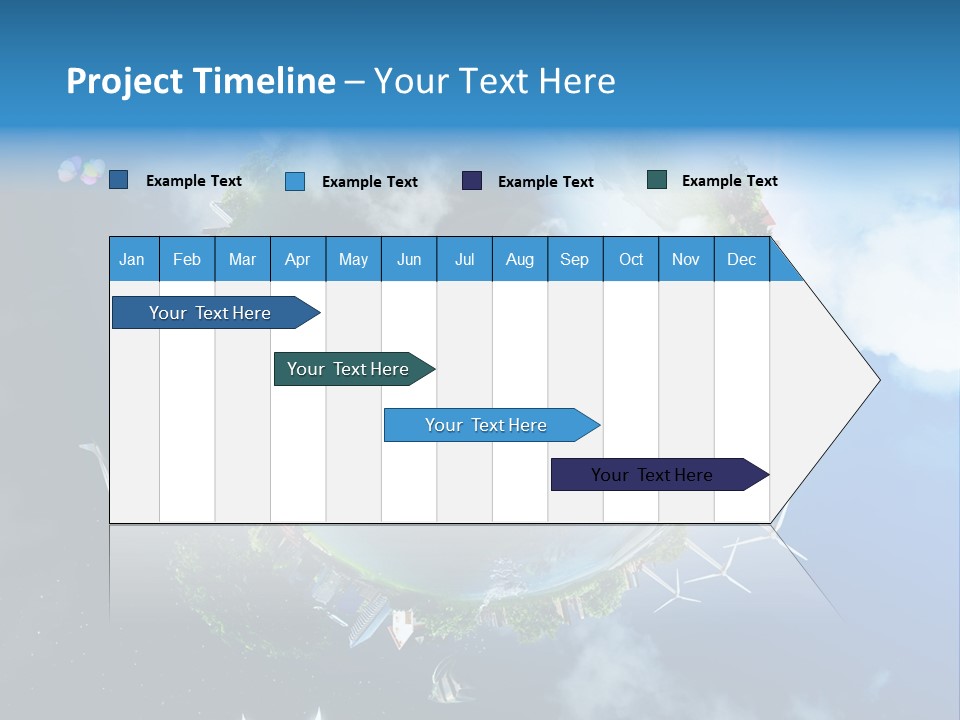 Blue Seasons Lawn PowerPoint Template