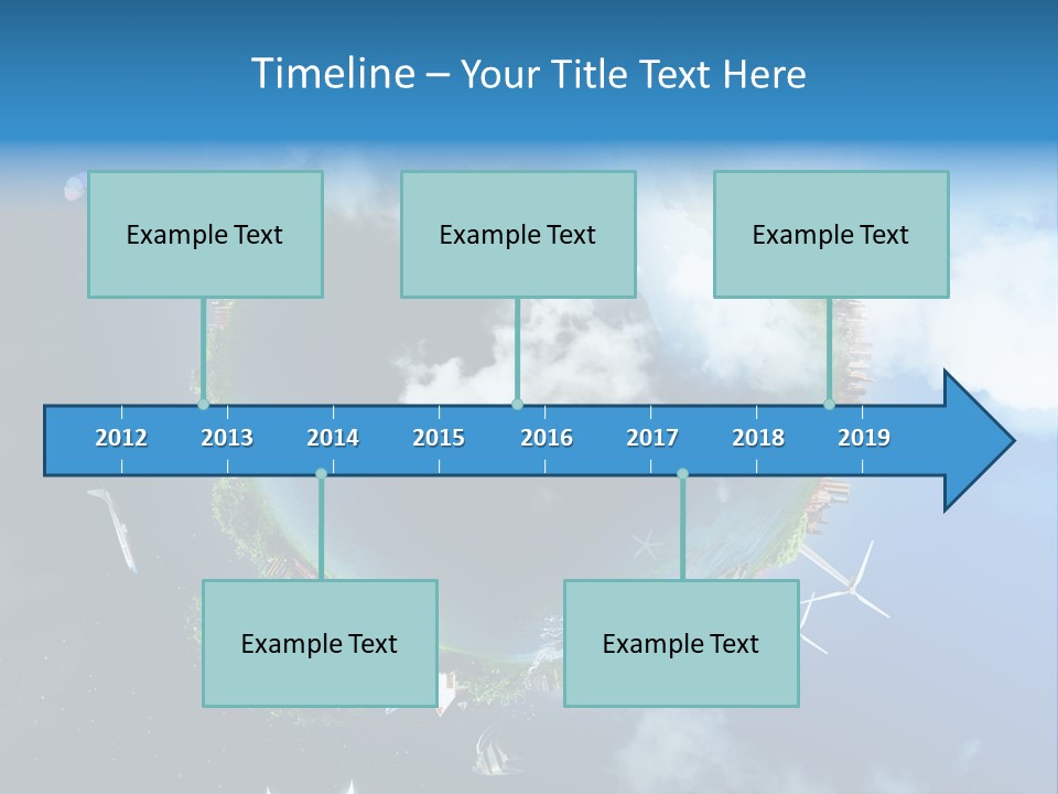 Blue Seasons Lawn PowerPoint Template