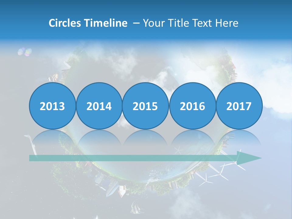 Blue Seasons Lawn PowerPoint Template