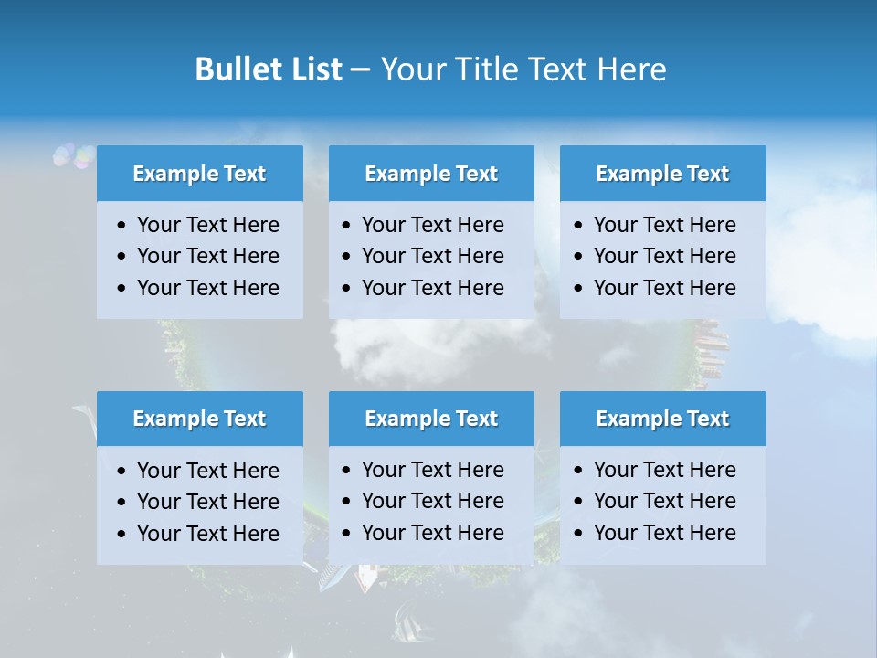 Blue Seasons Lawn PowerPoint Template