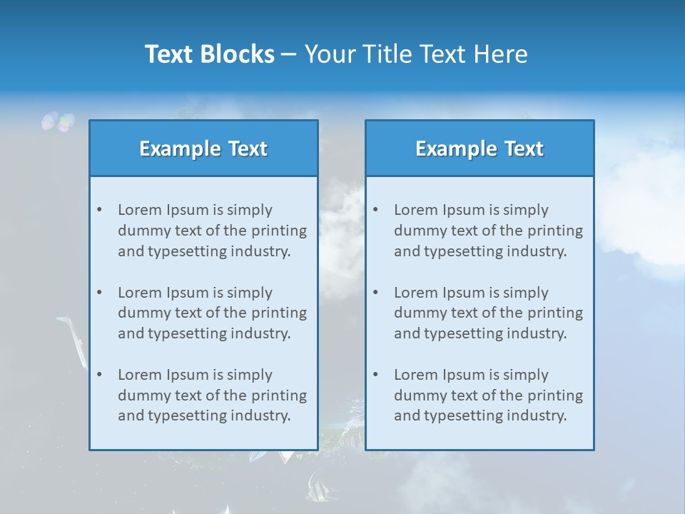 Blue Seasons Lawn PowerPoint Template