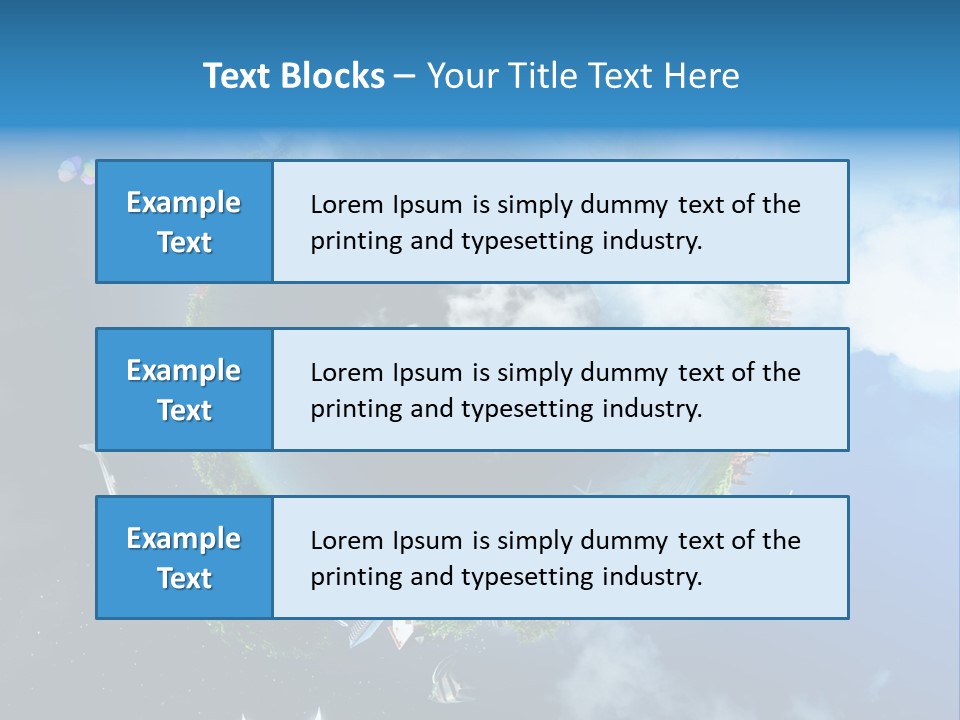 Blue Seasons Lawn PowerPoint Template