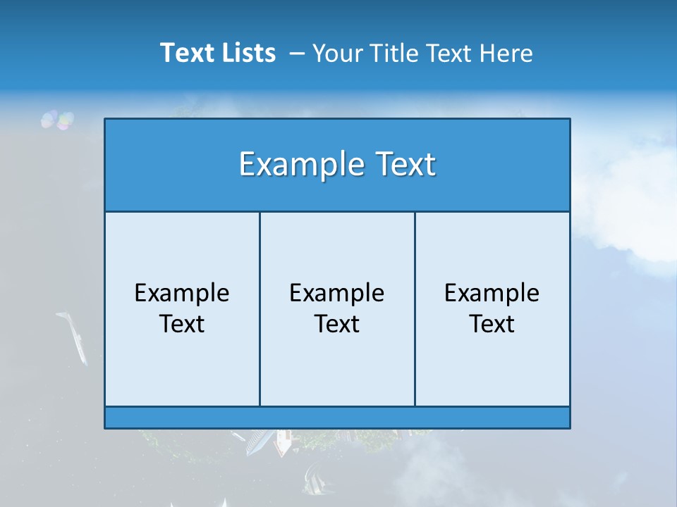 Blue Seasons Lawn PowerPoint Template