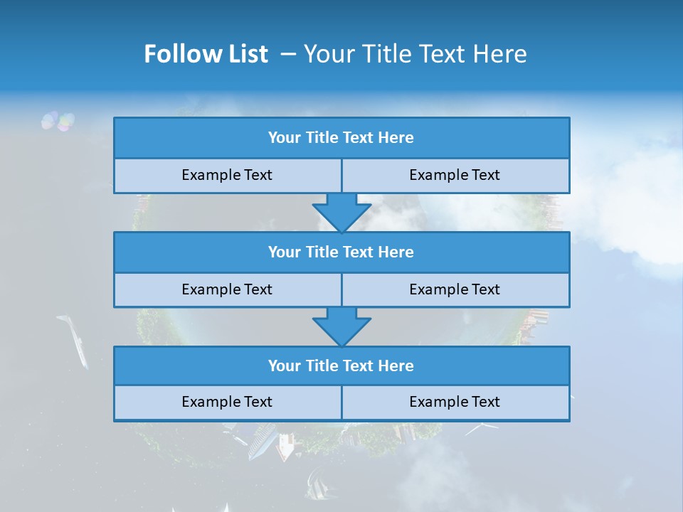 Blue Seasons Lawn PowerPoint Template