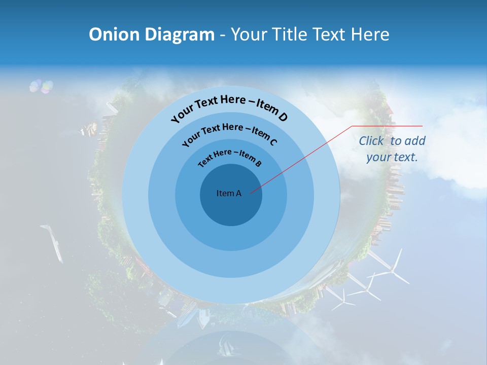 Blue Seasons Lawn PowerPoint Template