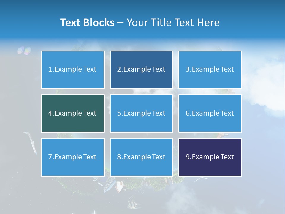 Blue Seasons Lawn PowerPoint Template