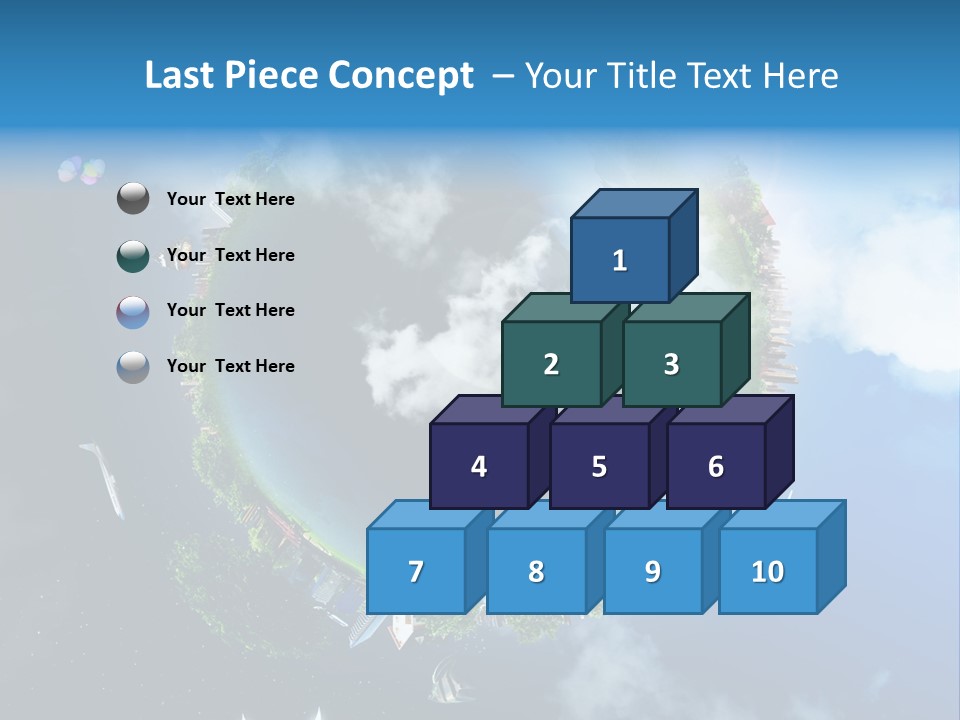 Blue Seasons Lawn PowerPoint Template