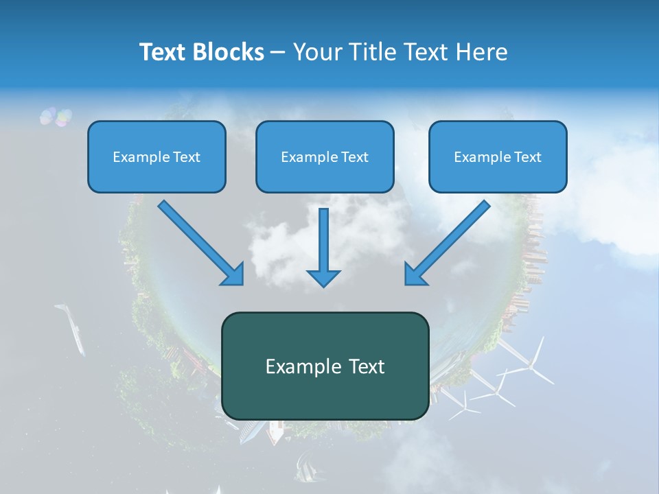 Blue Seasons Lawn PowerPoint Template