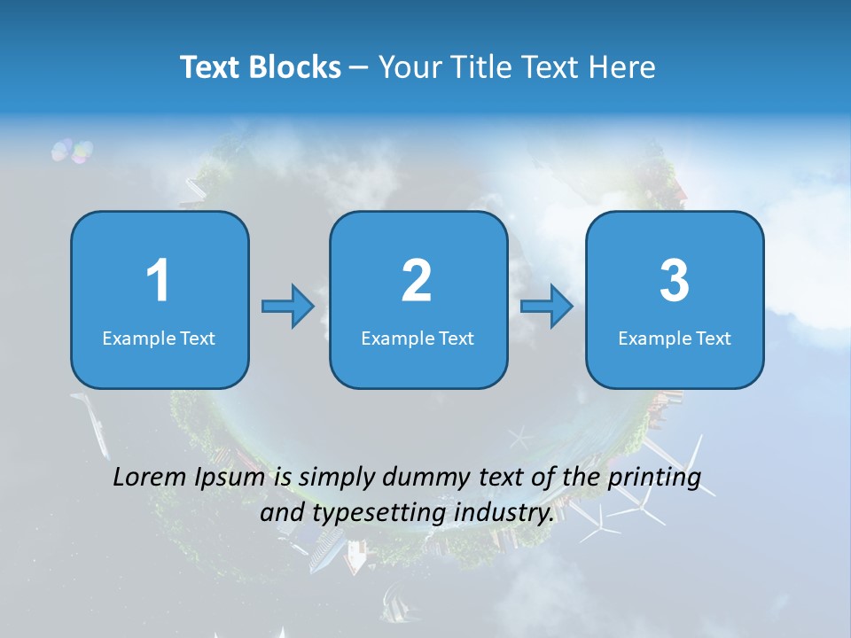 Blue Seasons Lawn PowerPoint Template