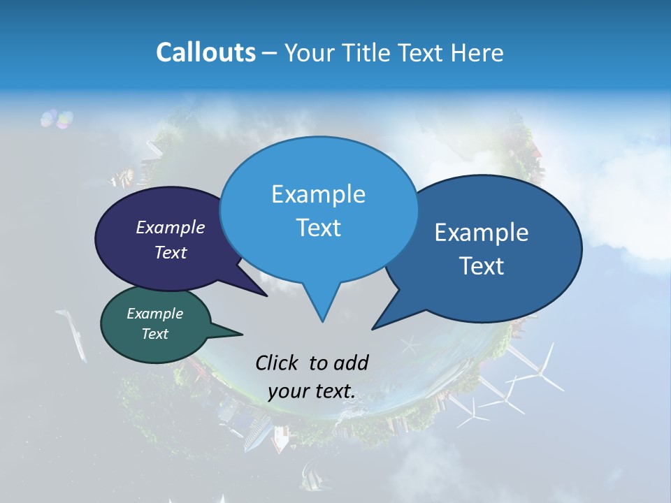 Blue Seasons Lawn PowerPoint Template