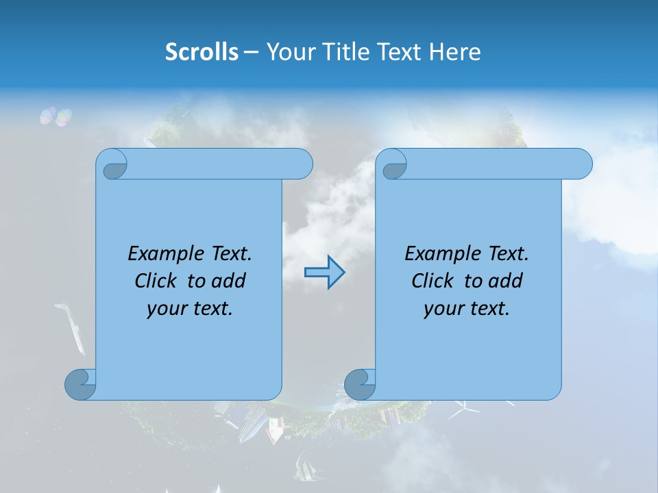 Blue Seasons Lawn PowerPoint Template