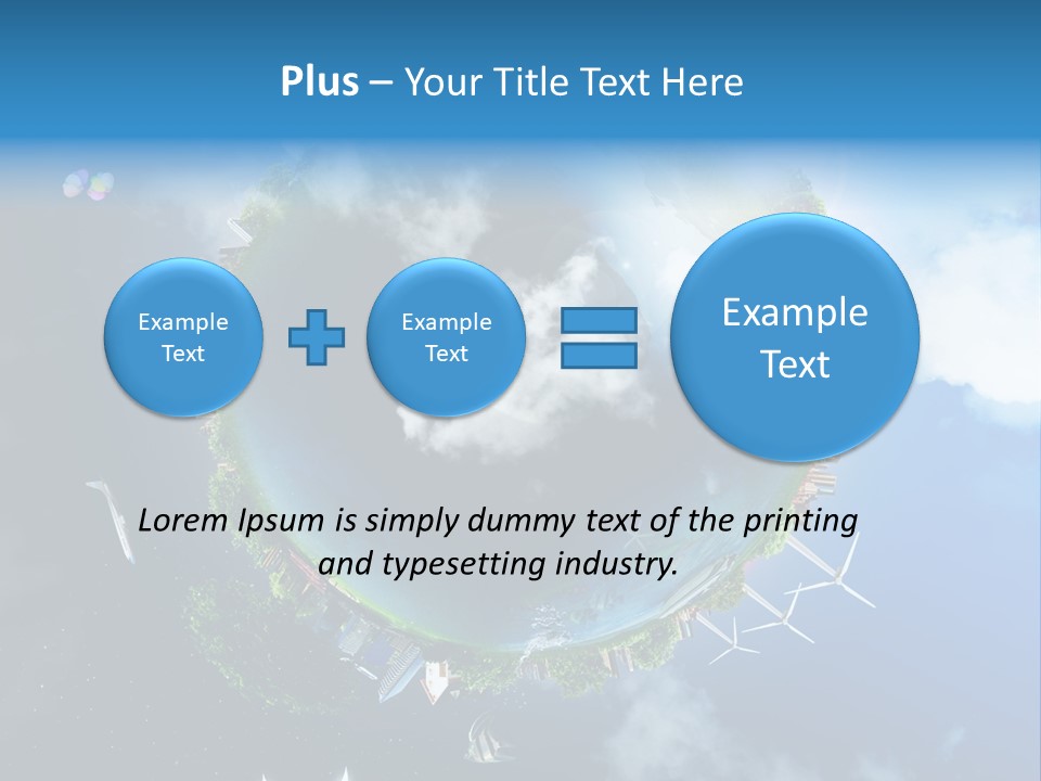 Blue Seasons Lawn PowerPoint Template