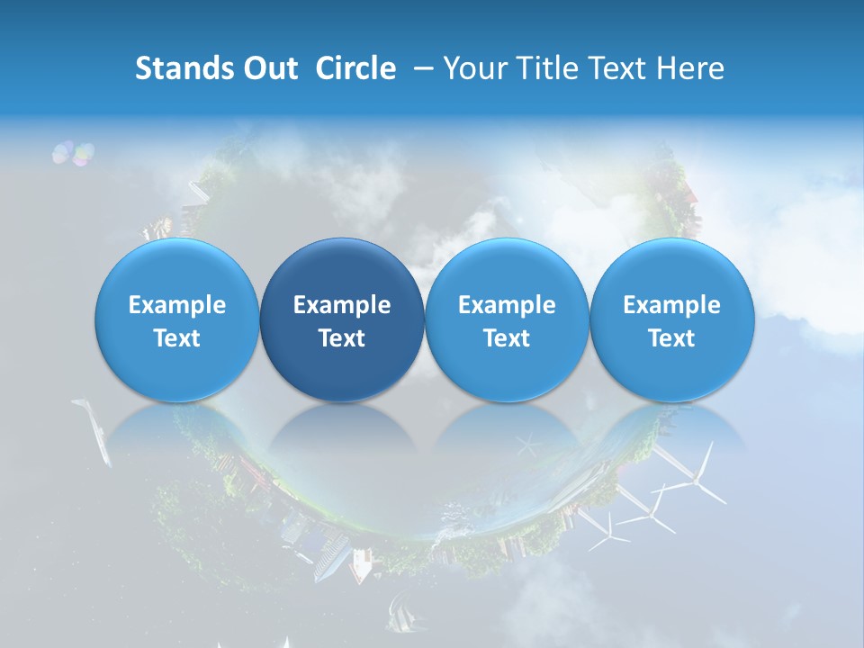 Blue Seasons Lawn PowerPoint Template