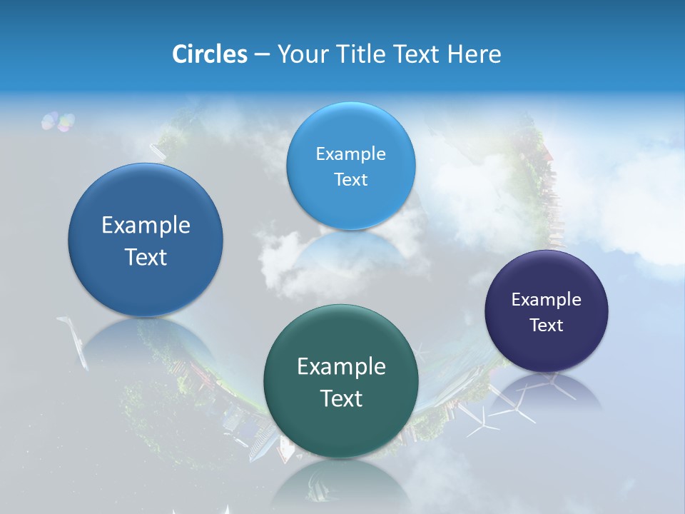 Blue Seasons Lawn PowerPoint Template