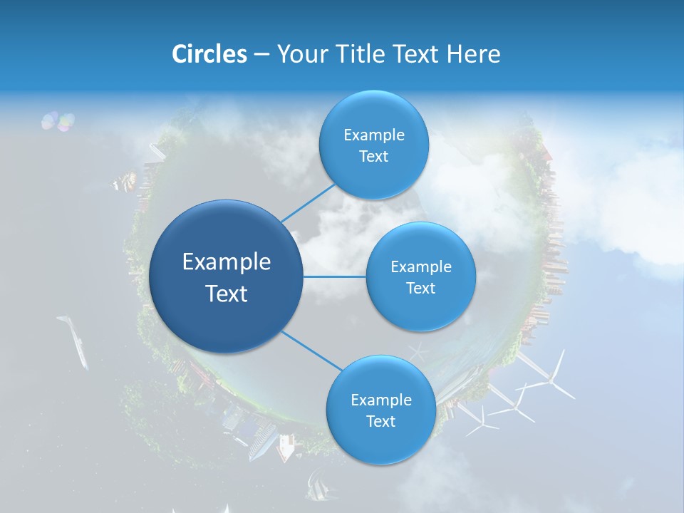 Blue Seasons Lawn PowerPoint Template