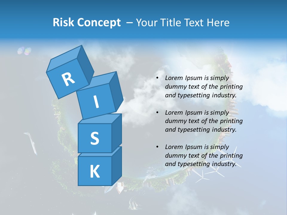 Blue Seasons Lawn PowerPoint Template