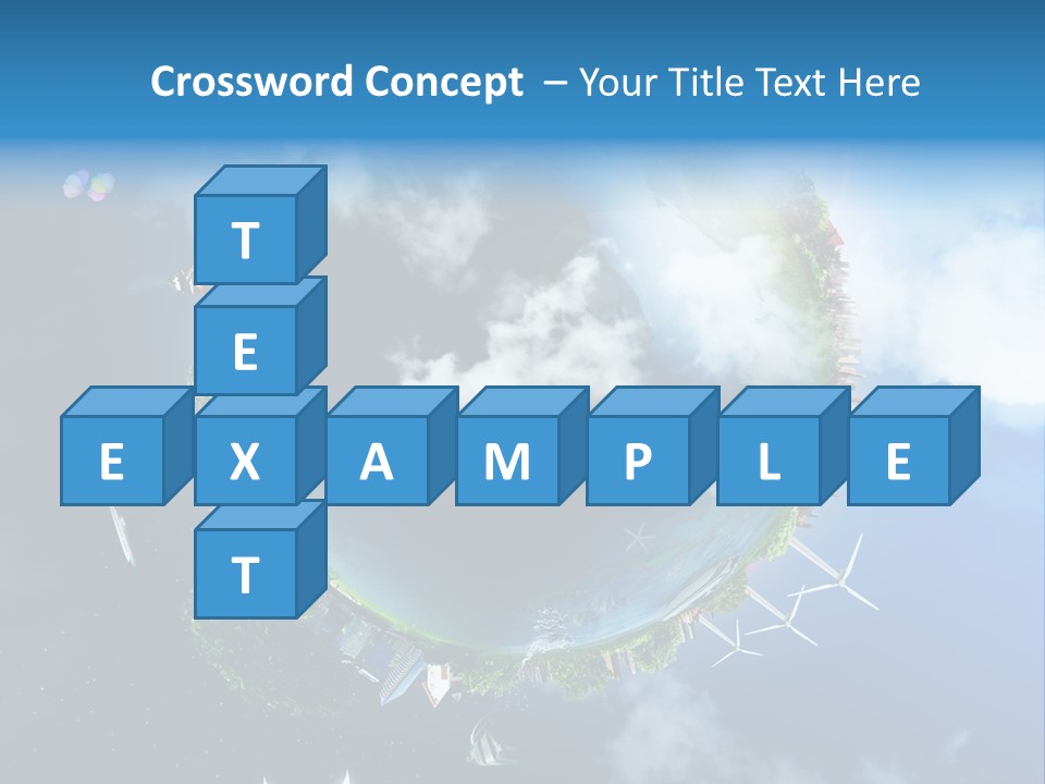 Blue Seasons Lawn PowerPoint Template