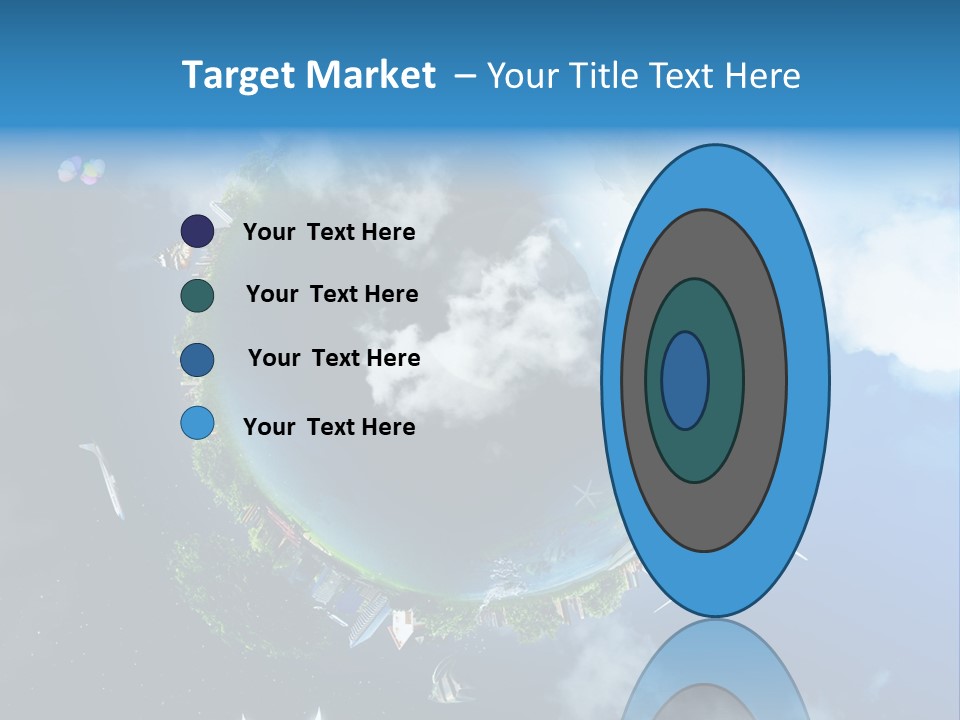 Blue Seasons Lawn PowerPoint Template