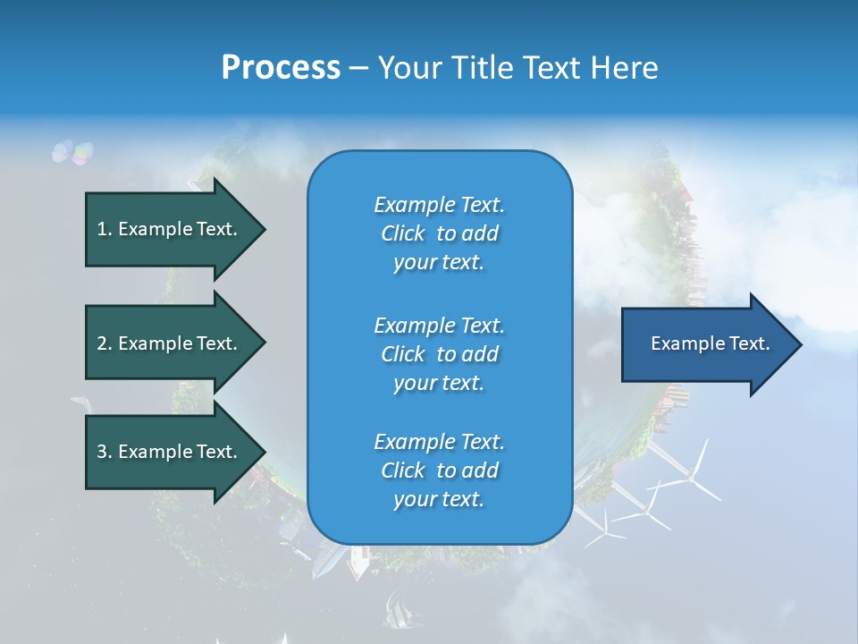 Blue Seasons Lawn PowerPoint Template