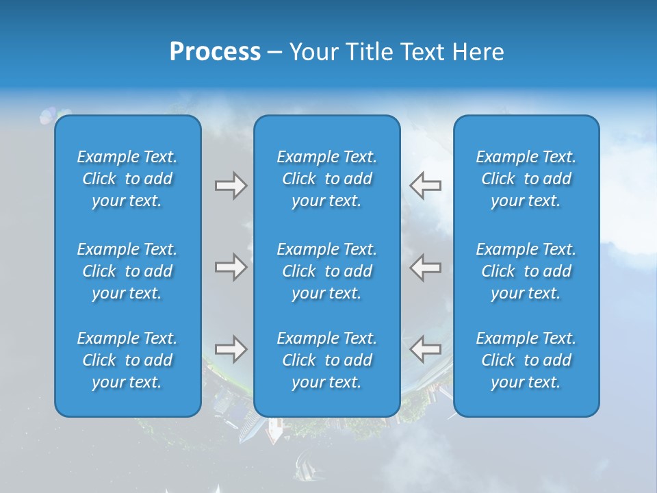 Blue Seasons Lawn PowerPoint Template