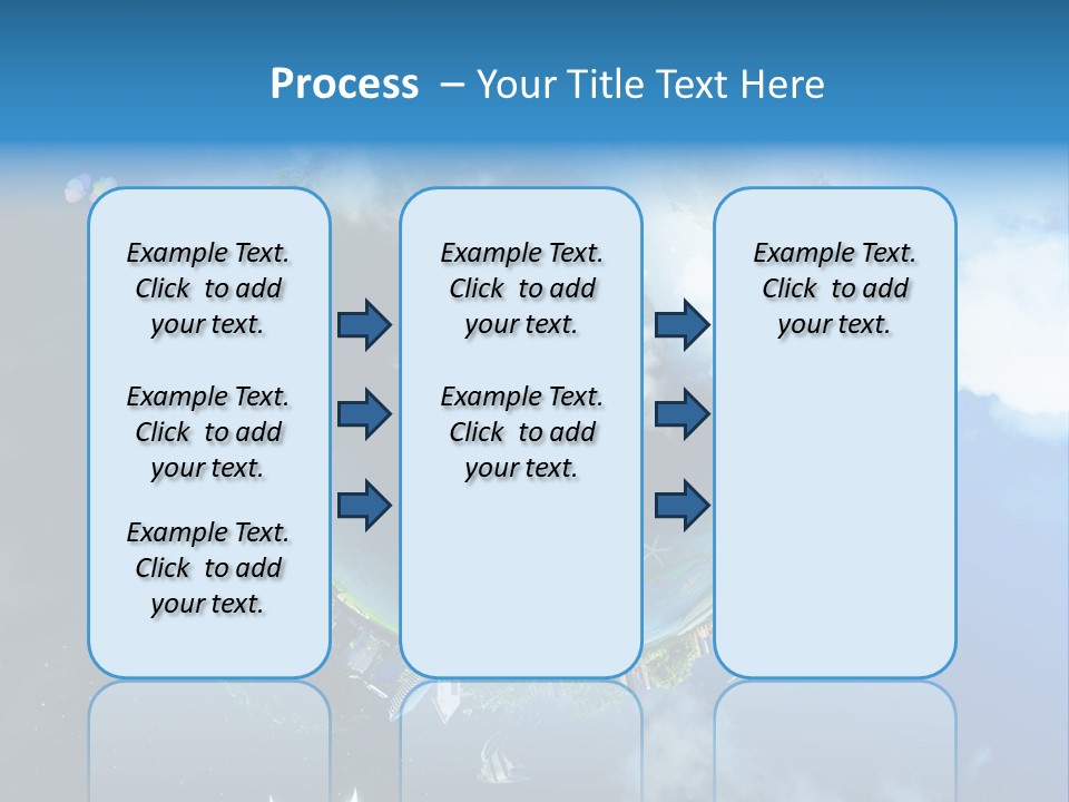 Blue Seasons Lawn PowerPoint Template