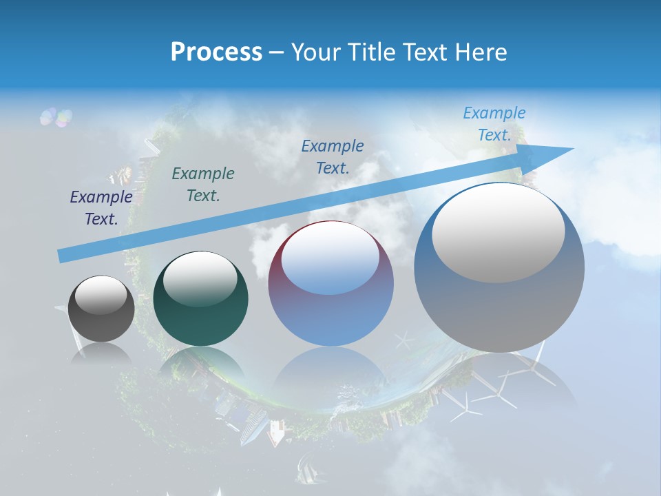 Blue Seasons Lawn PowerPoint Template