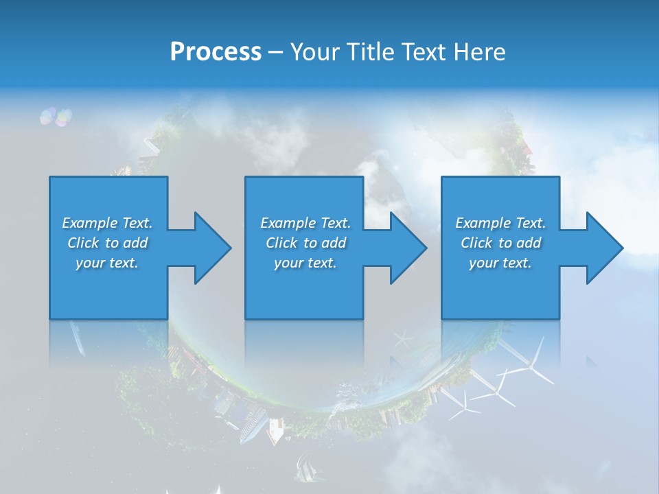 Blue Seasons Lawn PowerPoint Template