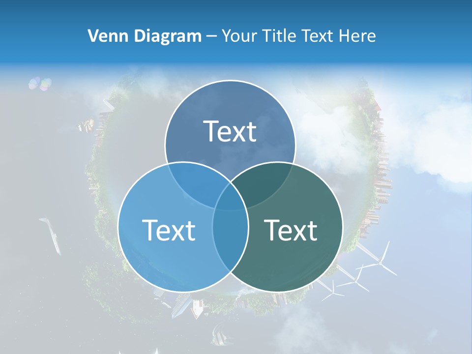 Blue Seasons Lawn PowerPoint Template