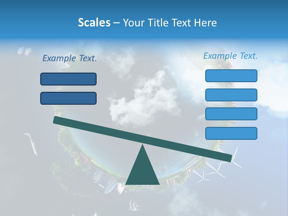 Blue Seasons Lawn PowerPoint Template