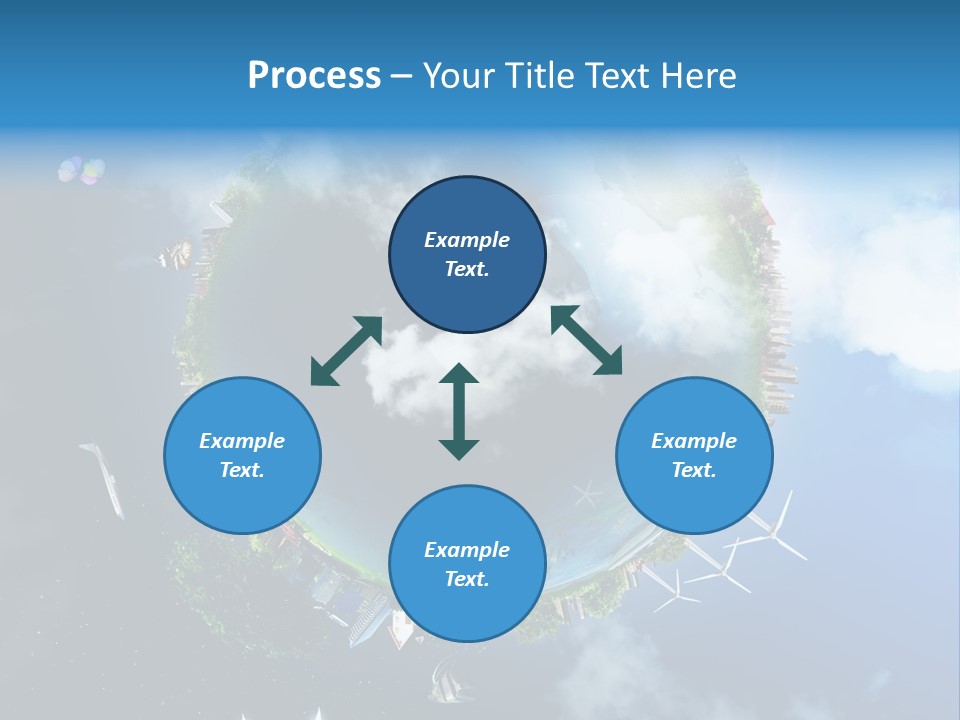 Blue Seasons Lawn PowerPoint Template