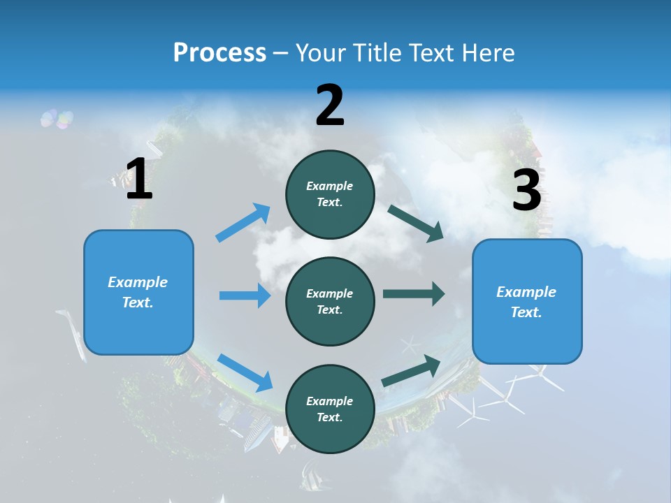 Blue Seasons Lawn PowerPoint Template