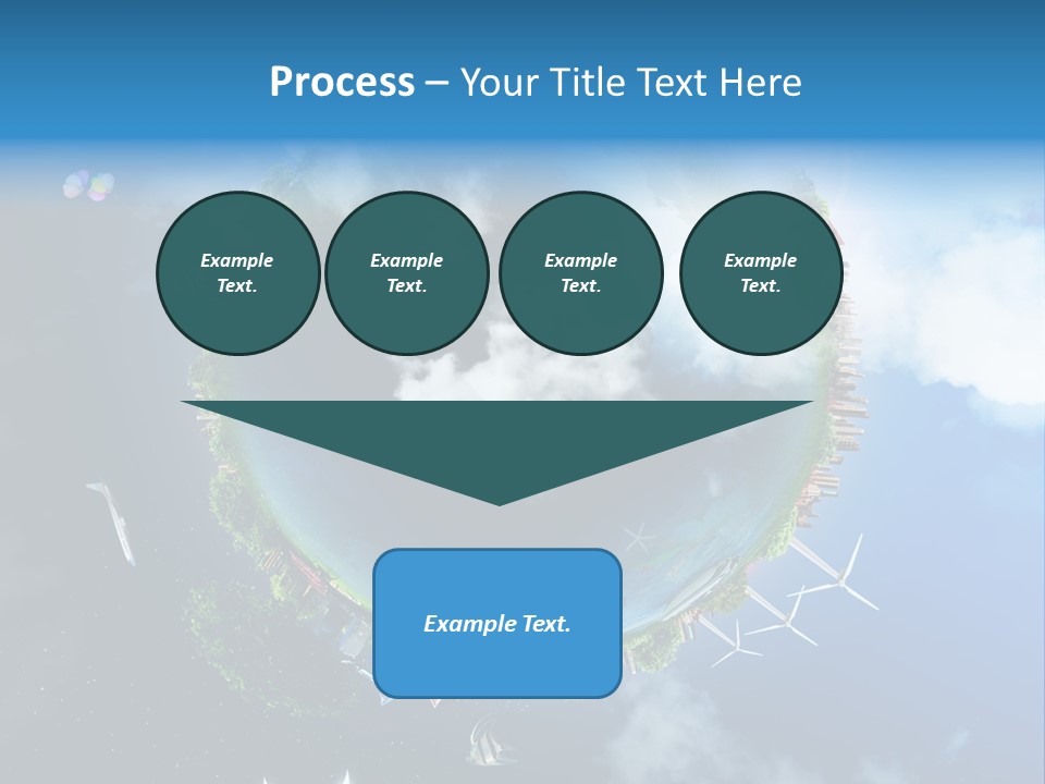 Blue Seasons Lawn PowerPoint Template