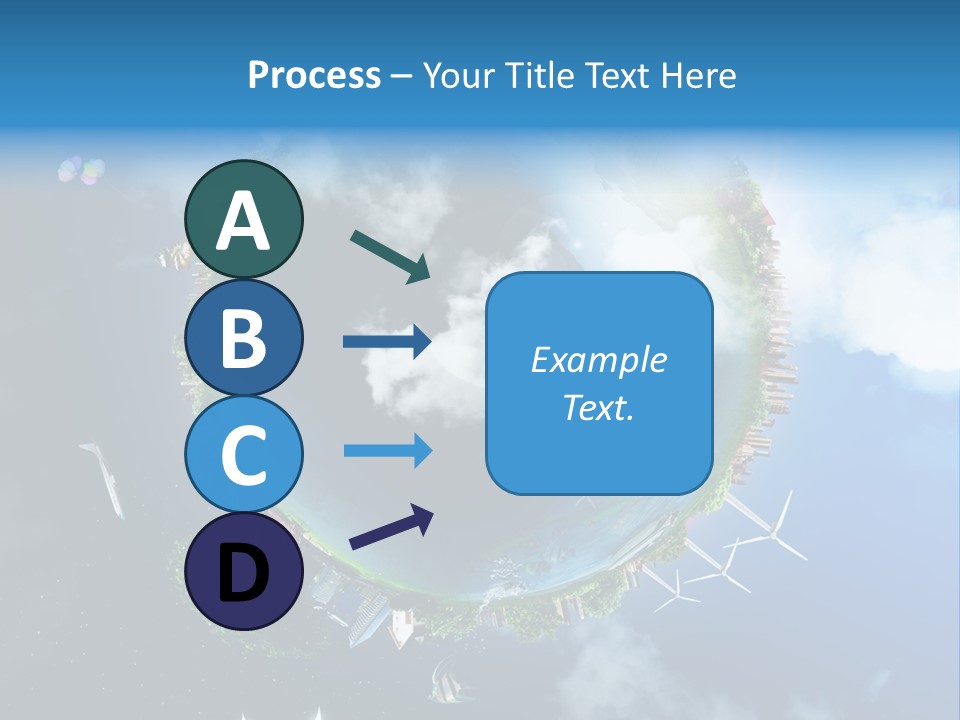 Blue Seasons Lawn PowerPoint Template