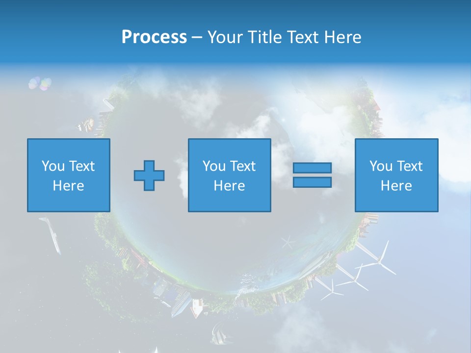 Blue Seasons Lawn PowerPoint Template