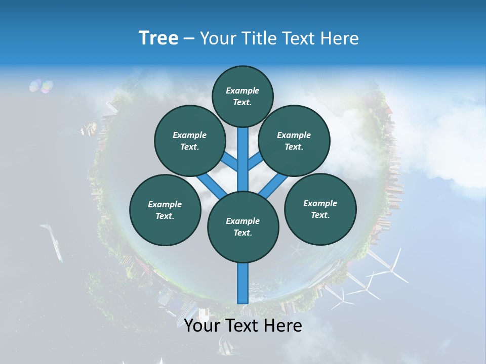 Blue Seasons Lawn PowerPoint Template