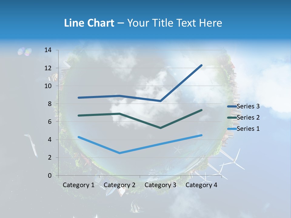Blue Seasons Lawn PowerPoint Template