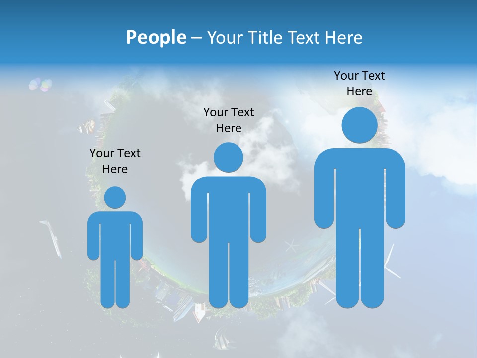 Blue Seasons Lawn PowerPoint Template