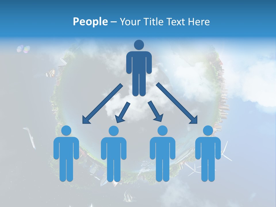 Blue Seasons Lawn PowerPoint Template