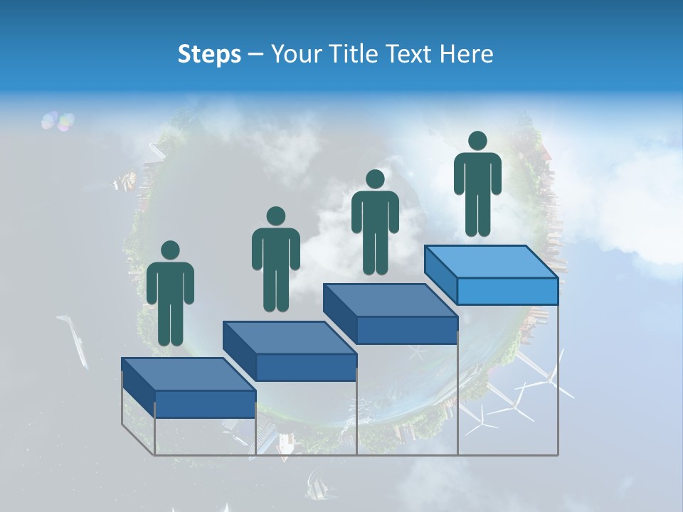 Blue Seasons Lawn PowerPoint Template