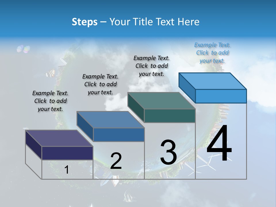 Blue Seasons Lawn PowerPoint Template