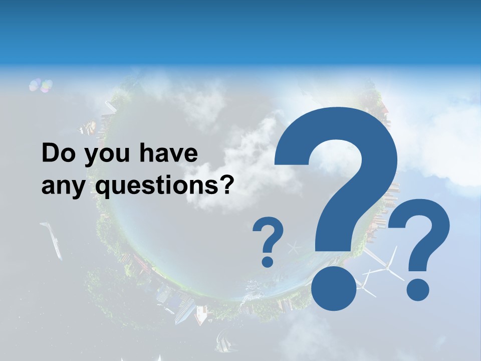 Blue Seasons Lawn PowerPoint Template