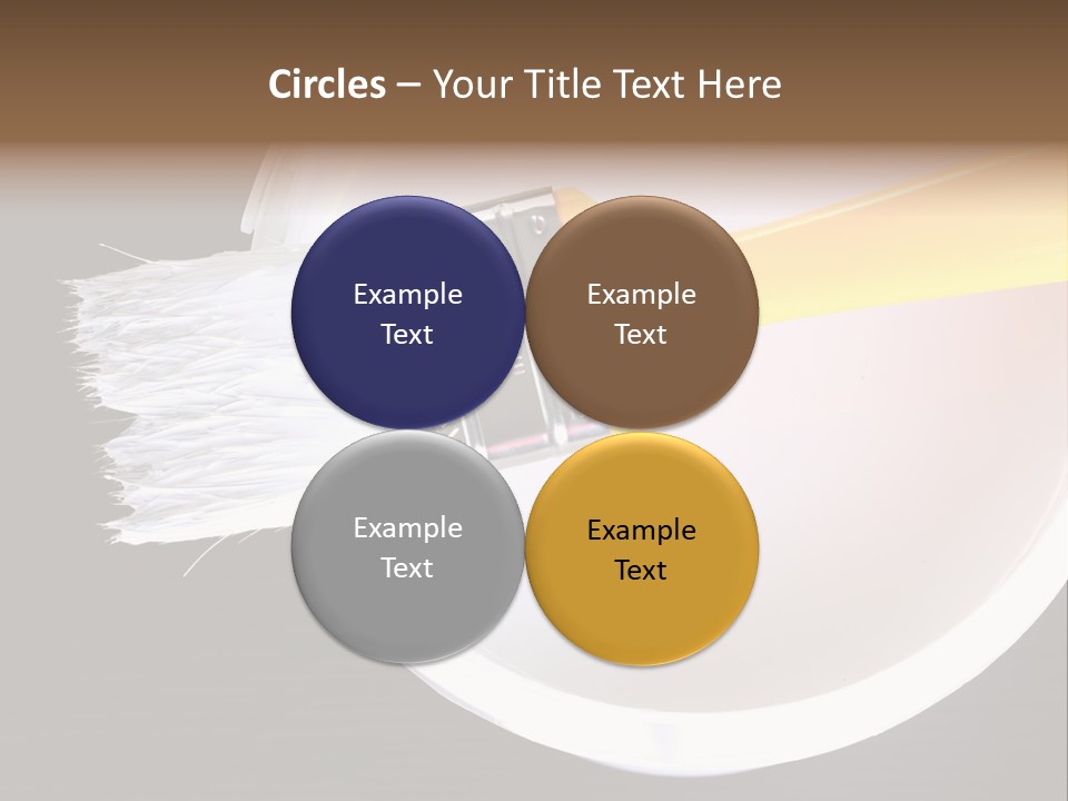 A Yellow Paintbrush On A White Plate PowerPoint Template