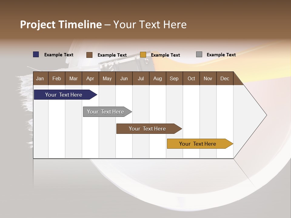 A Yellow Paintbrush On A White Plate PowerPoint Template
