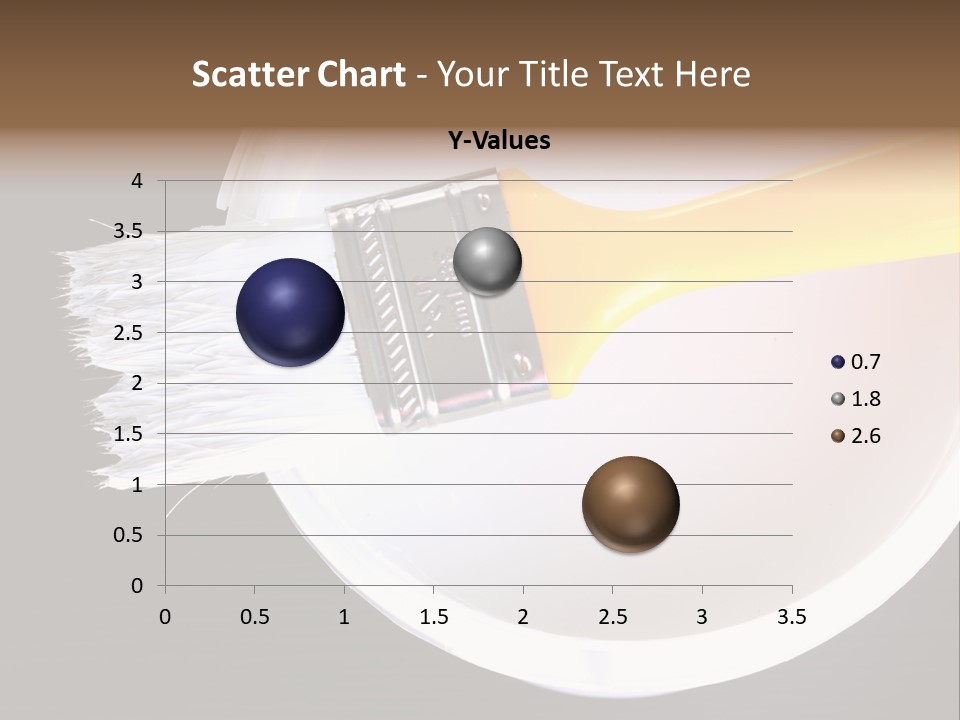 A Yellow Paintbrush On A White Plate PowerPoint Template