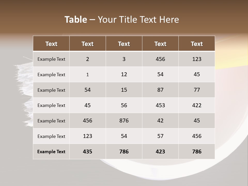 A Yellow Paintbrush On A White Plate PowerPoint Template