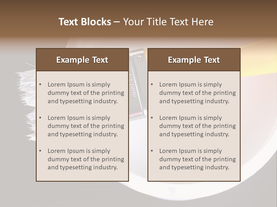 A Yellow Paintbrush On A White Plate PowerPoint Template