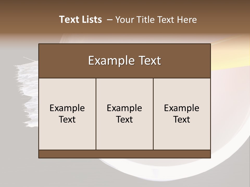 A Yellow Paintbrush On A White Plate PowerPoint Template